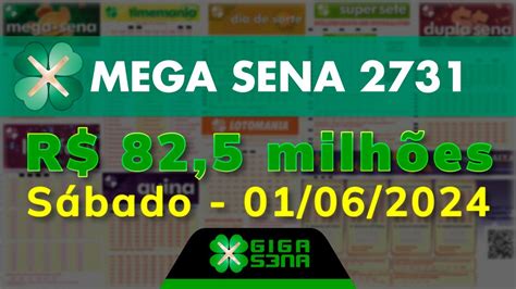 Resultado da Mega Sena 2731: sábado 01/06/2024